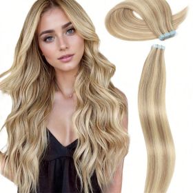 Double Pull Full Virgin Real 50g Hair Extension Long With Weft Invisible Skin Weft 20 Thick Seamless Human Hair (Option: 18inch)