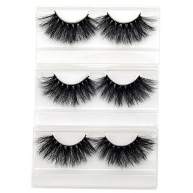 Visofree Eyelashes Mink Eyelashes Criss-cross Strands Cruelty Free 3D 25mm Lashes Mink Lashes Soft Dramatic Eyelashes E80 Makeup (Color: 3pairs E84 no box)