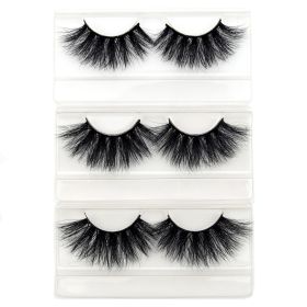 Visofree Eyelashes Mink Eyelashes Criss-cross Strands Cruelty Free 3D 25mm Lashes Mink Lashes Soft Dramatic Eyelashes E80 Makeup (Color: 3pairs E65 no box)