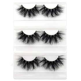 Visofree Eyelashes Mink Eyelashes Criss-cross Strands Cruelty Free 3D 25mm Lashes Mink Lashes Soft Dramatic Eyelashes E80 Makeup (Color: 3pairs E58 no box)