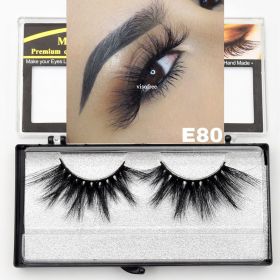 Visofree Eyelashes Mink Eyelashes Criss-cross Strands Cruelty Free 3D 25mm Lashes Mink Lashes Soft Dramatic Eyelashes E80 Makeup (Color: E80)