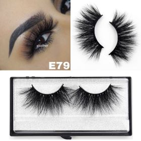 Visofree Eyelashes Mink Eyelashes Criss-cross Strands Cruelty Free 3D 25mm Lashes Mink Lashes Soft Dramatic Eyelashes E80 Makeup (Color: E79)