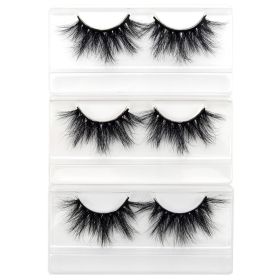 Visofree Eyelashes Mink Eyelashes Criss-cross Strands Cruelty Free 3D 25mm Lashes Mink Lashes Soft Dramatic Eyelashes E80 Makeup (Color: 3pairs E89 no box)
