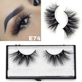 Visofree Eyelashes Mink Eyelashes Criss-cross Strands Cruelty Free 3D 25mm Lashes Mink Lashes Soft Dramatic Eyelashes E80 Makeup (Color: E74)