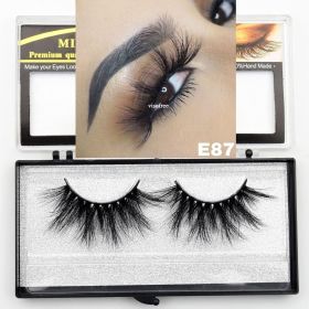 Visofree Eyelashes Mink Eyelashes Criss-cross Strands Cruelty Free 3D 25mm Lashes Mink Lashes Soft Dramatic Eyelashes E80 Makeup (Color: E87)