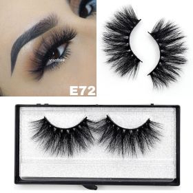 Visofree Eyelashes Mink Eyelashes Criss-cross Strands Cruelty Free 3D 25mm Lashes Mink Lashes Soft Dramatic Eyelashes E80 Makeup (Color: E72)