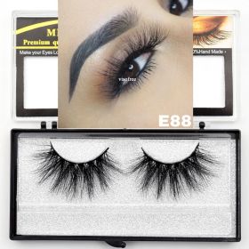 Visofree Eyelashes Mink Eyelashes Criss-cross Strands Cruelty Free 3D 25mm Lashes Mink Lashes Soft Dramatic Eyelashes E80 Makeup (Color: E88)
