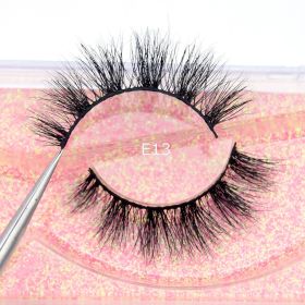 Visofree Mink Eyelashes 3D Mink Lashes Thick HandMade Full Strip Lashes Cruelty Free Mink Lashes False Eyelashes Makeup M56 (Color: E13(Acrylic))