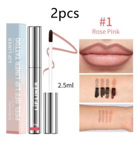 Matte Finish No Stain On Cup Hook Line Lip Stick (Option: 2.5ml-Set1)